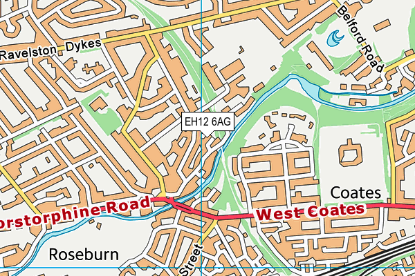 EH12 6AG map - OS VectorMap District (Ordnance Survey)