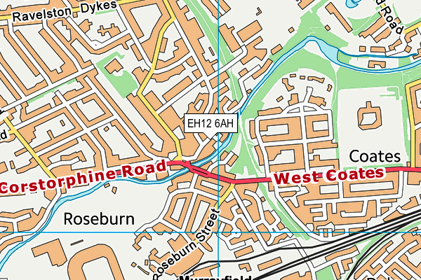 EH12 6AH map - OS VectorMap District (Ordnance Survey)