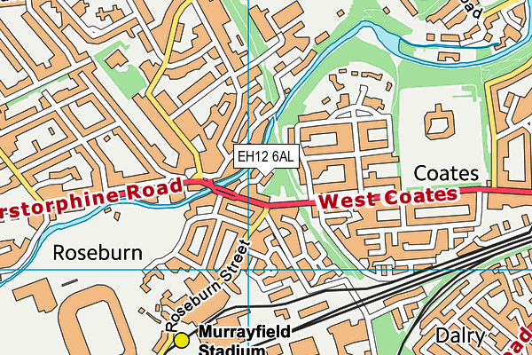 EH12 6AL map - OS VectorMap District (Ordnance Survey)