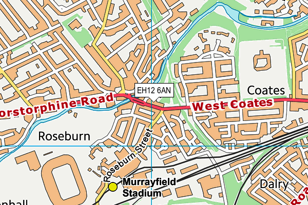 EH12 6AN map - OS VectorMap District (Ordnance Survey)