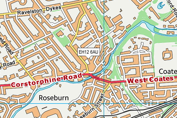 EH12 6AU map - OS VectorMap District (Ordnance Survey)