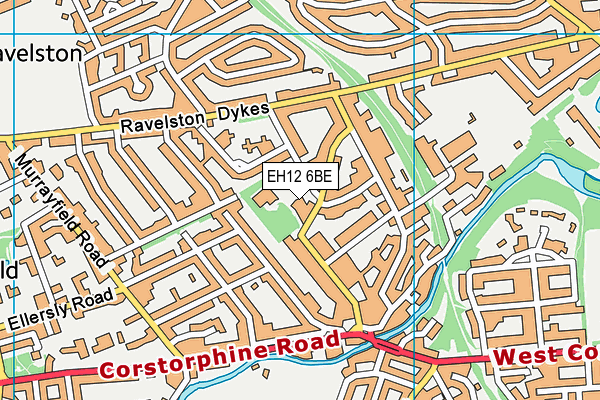 EH12 6BE map - OS VectorMap District (Ordnance Survey)