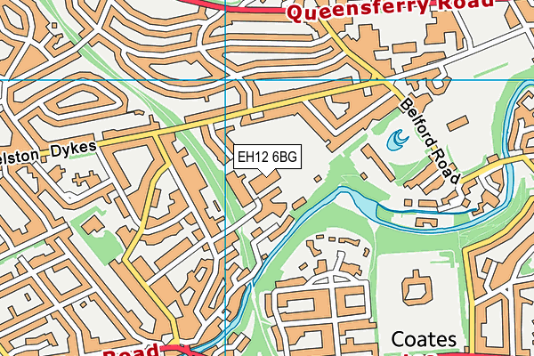 EH12 6BG map - OS VectorMap District (Ordnance Survey)