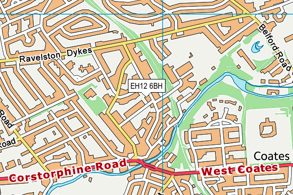 EH12 6BH map - OS VectorMap District (Ordnance Survey)
