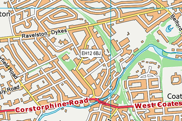 EH12 6BJ map - OS VectorMap District (Ordnance Survey)