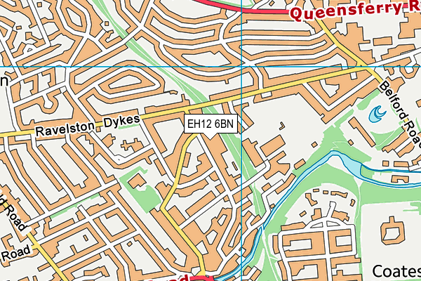 EH12 6BN map - OS VectorMap District (Ordnance Survey)