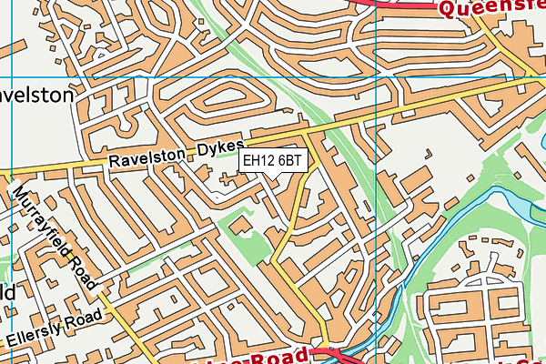 EH12 6BT map - OS VectorMap District (Ordnance Survey)