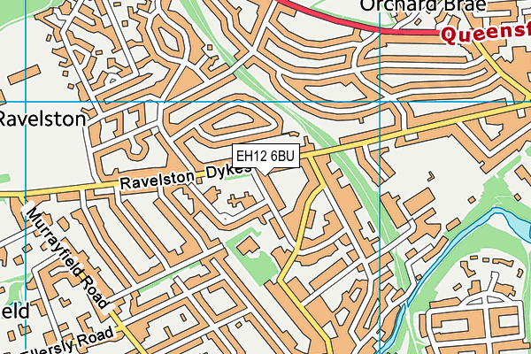 EH12 6BU map - OS VectorMap District (Ordnance Survey)