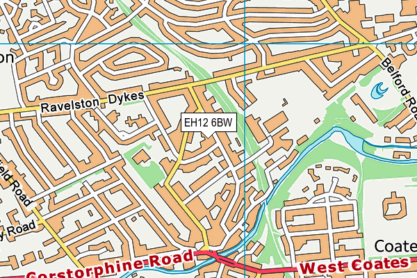 EH12 6BW map - OS VectorMap District (Ordnance Survey)