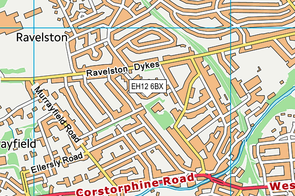 EH12 6BX map - OS VectorMap District (Ordnance Survey)