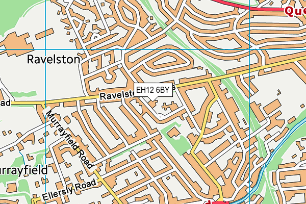 EH12 6BY map - OS VectorMap District (Ordnance Survey)