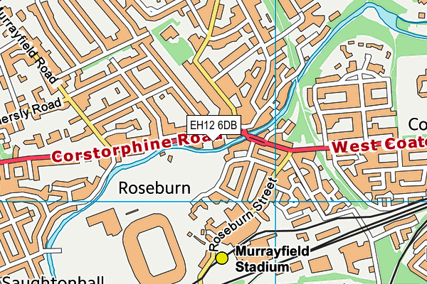 EH12 6DB map - OS VectorMap District (Ordnance Survey)