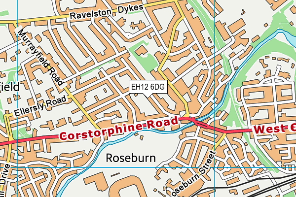 EH12 6DG map - OS VectorMap District (Ordnance Survey)