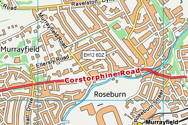 EH12 6DZ map - OS VectorMap District (Ordnance Survey)