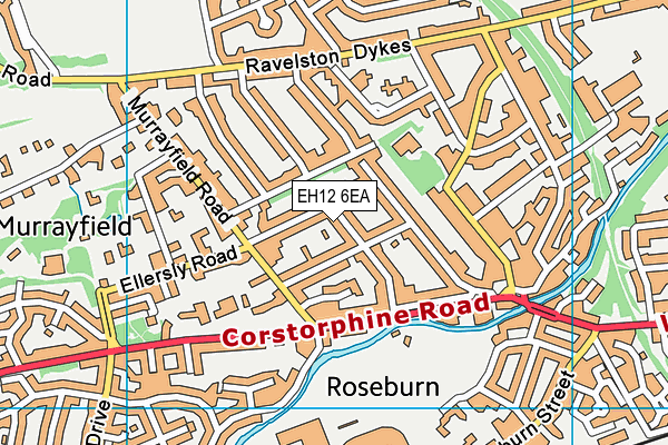 EH12 6EA map - OS VectorMap District (Ordnance Survey)