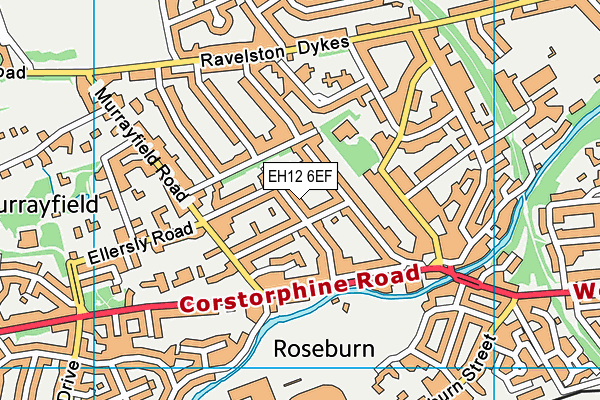 EH12 6EF map - OS VectorMap District (Ordnance Survey)