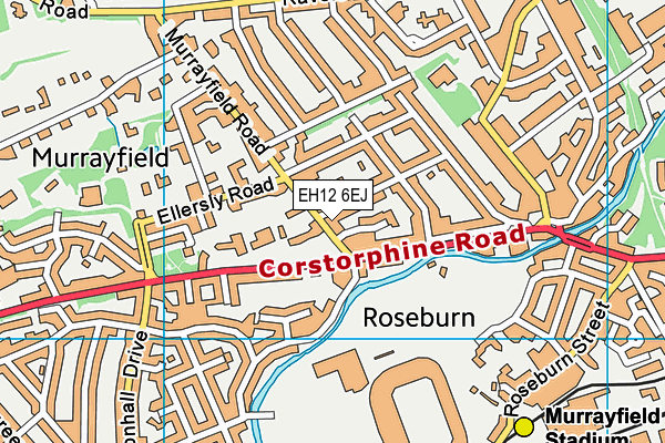 EH12 6EJ map - OS VectorMap District (Ordnance Survey)