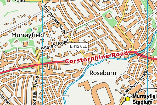 EH12 6EL map - OS VectorMap District (Ordnance Survey)