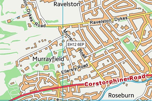 EH12 6EP map - OS VectorMap District (Ordnance Survey)