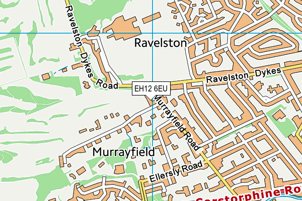 EH12 6EU map - OS VectorMap District (Ordnance Survey)