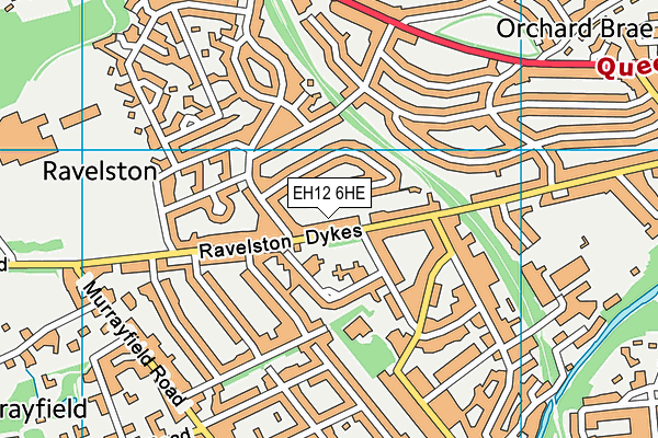 EH12 6HE map - OS VectorMap District (Ordnance Survey)