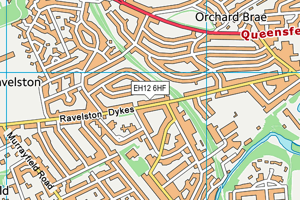 EH12 6HF map - OS VectorMap District (Ordnance Survey)