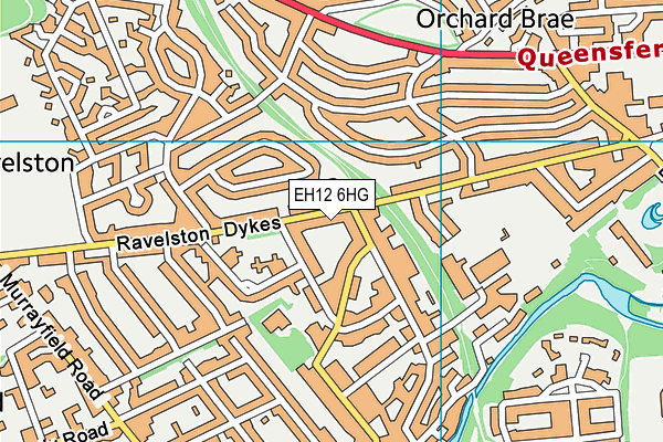 EH12 6HG map - OS VectorMap District (Ordnance Survey)