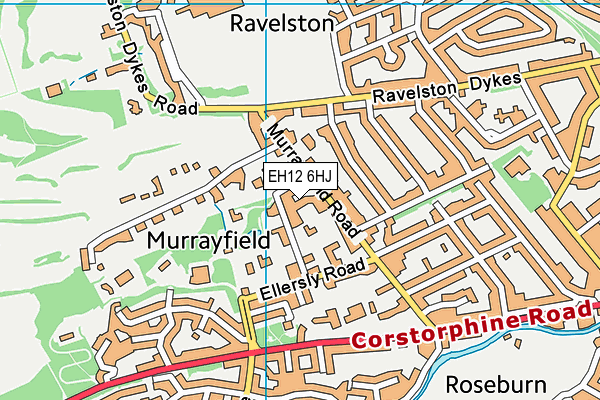 EH12 6HJ map - OS VectorMap District (Ordnance Survey)