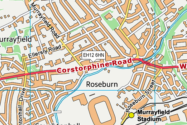 EH12 6HN map - OS VectorMap District (Ordnance Survey)