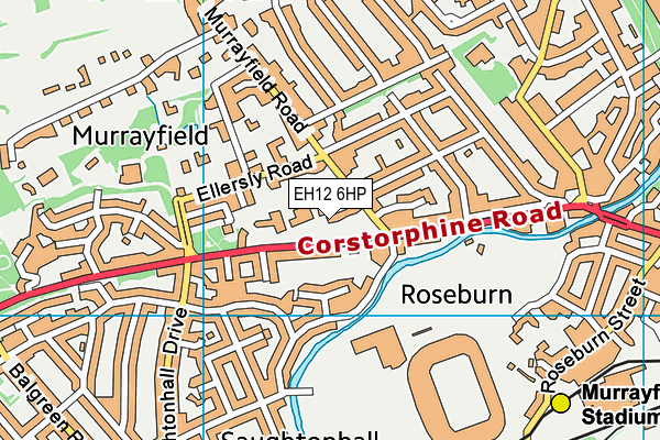 EH12 6HP map - OS VectorMap District (Ordnance Survey)