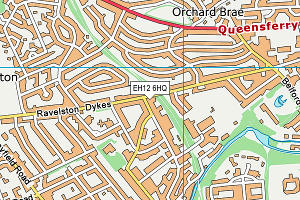 EH12 6HQ map - OS VectorMap District (Ordnance Survey)