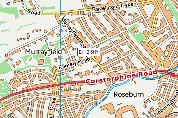 EH12 6HY map - OS VectorMap District (Ordnance Survey)