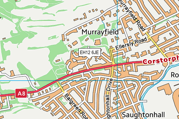 EH12 6JE map - OS VectorMap District (Ordnance Survey)