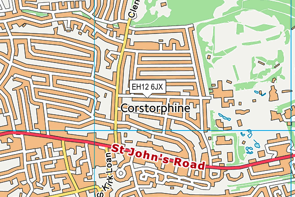 EH12 6JX map - OS VectorMap District (Ordnance Survey)