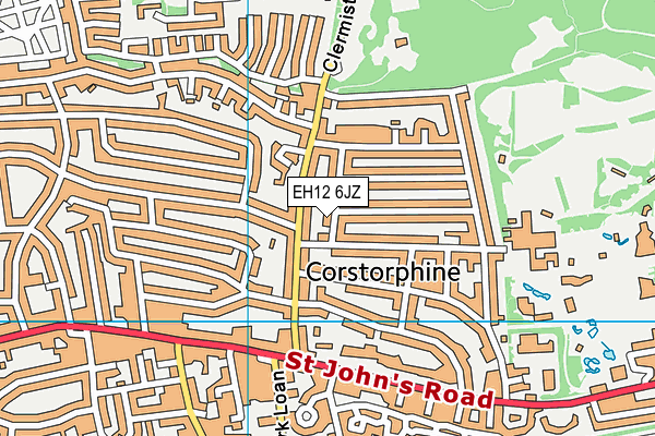 EH12 6JZ map - OS VectorMap District (Ordnance Survey)