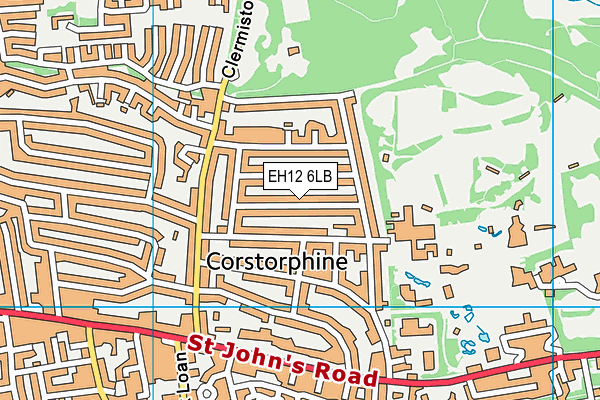 EH12 6LB map - OS VectorMap District (Ordnance Survey)