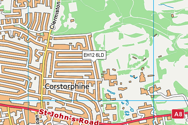 EH12 6LD map - OS VectorMap District (Ordnance Survey)