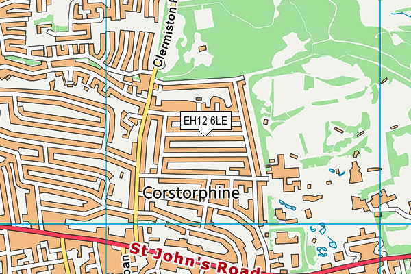 EH12 6LE map - OS VectorMap District (Ordnance Survey)