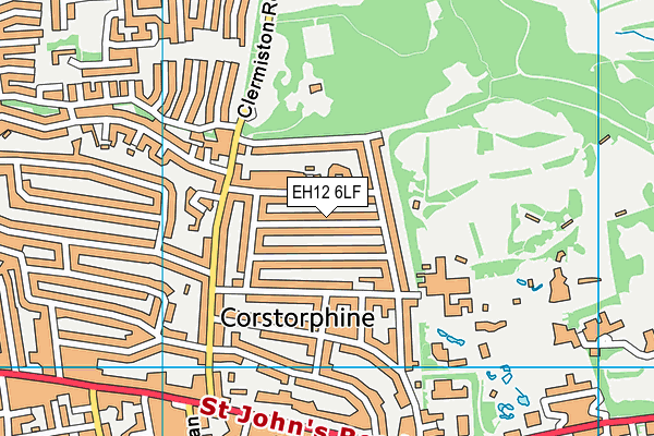 EH12 6LF map - OS VectorMap District (Ordnance Survey)