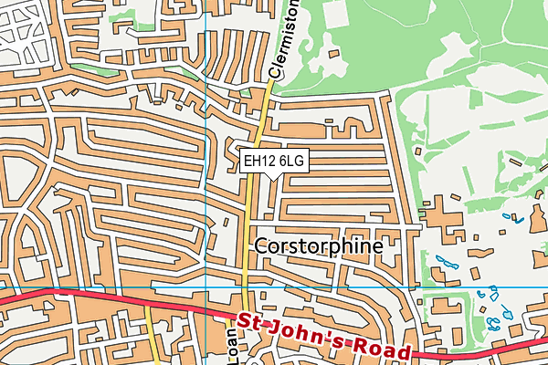 EH12 6LG map - OS VectorMap District (Ordnance Survey)