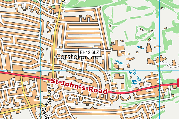 EH12 6LZ map - OS VectorMap District (Ordnance Survey)