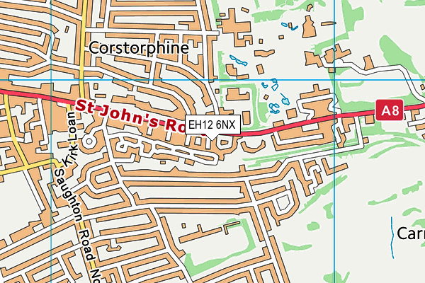 EH12 6NX map - OS VectorMap District (Ordnance Survey)