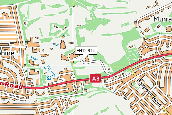 EH12 6TU map - OS VectorMap District (Ordnance Survey)