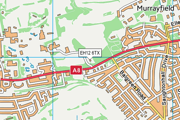 EH12 6TX map - OS VectorMap District (Ordnance Survey)