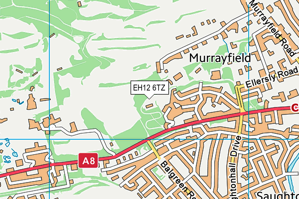 EH12 6TZ map - OS VectorMap District (Ordnance Survey)