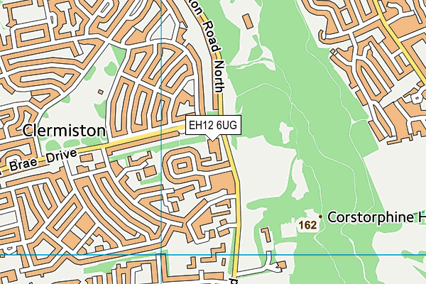 EH12 6UG map - OS VectorMap District (Ordnance Survey)