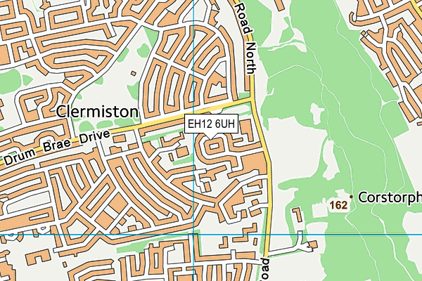 EH12 6UH map - OS VectorMap District (Ordnance Survey)