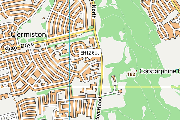 EH12 6UJ map - OS VectorMap District (Ordnance Survey)