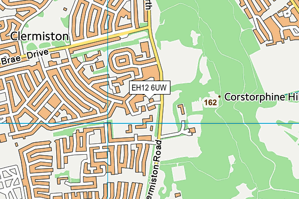 EH12 6UW map - OS VectorMap District (Ordnance Survey)