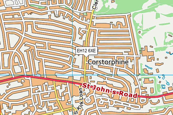 EH12 6XE map - OS VectorMap District (Ordnance Survey)